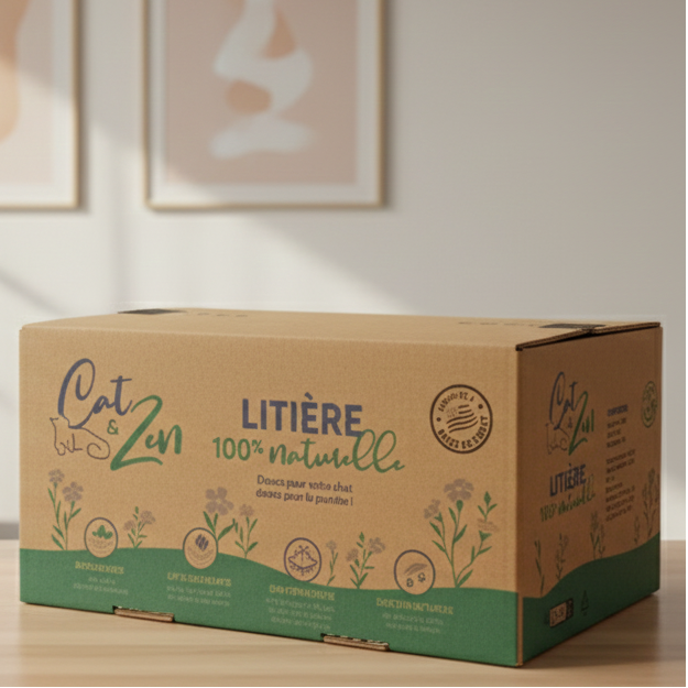Litière naturelle Bretonne pour chat à base de lin – Écologique, sans poussière, fabrication française
